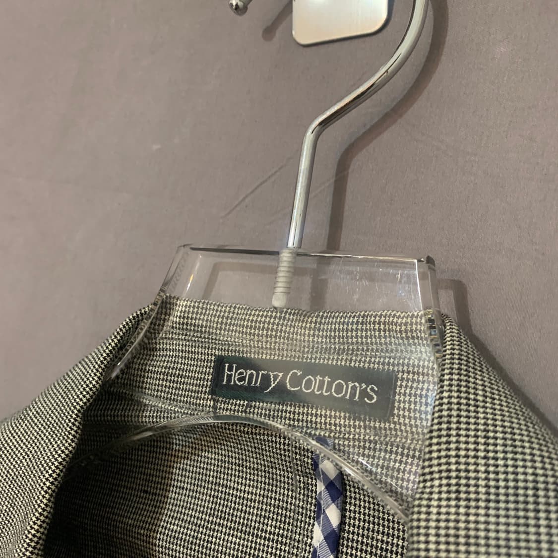 M 헨리코튼 이탈리안 슬림핏 린넨 혼방 체크 블레이저 자켓 상품이미지4