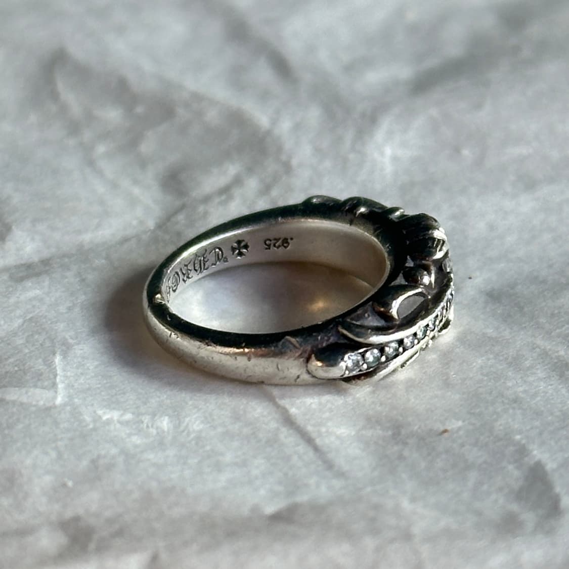 크롬하츠 베이비 플로랄 파베다이아 반지 상품이미지4