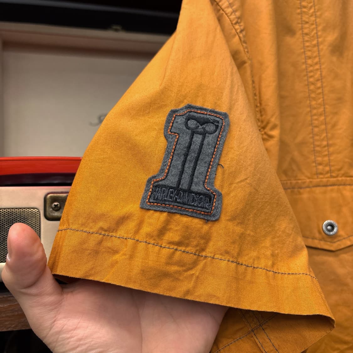 할리데이비슨 레이싱 #1 펠트 와펜 라이트 코튼 하프셔츠 N1072 상품이미지5