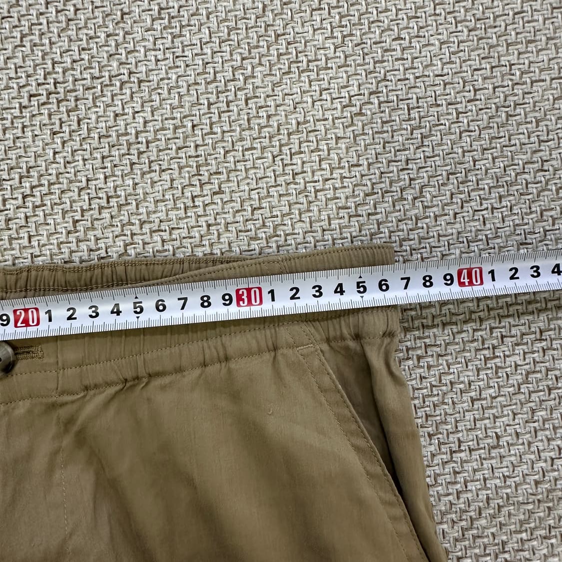 실측확인 빔즈보이 베이지 밴딩 팬츠 0421D 상품이미지6