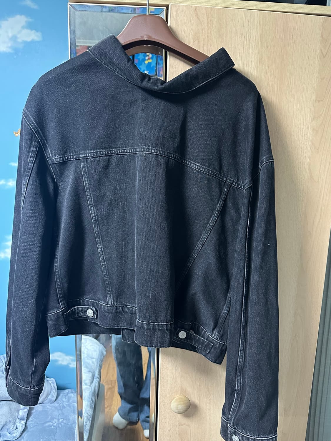 발렌시아가 흑청 스윙 데님자켓 44 상품이미지5