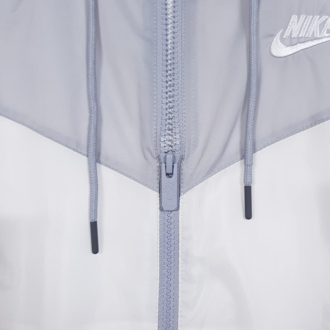 실측 XL) 나이키 신형 윈드러너 배색 바람막이 자켓 그레이 화이트 상품이미지6