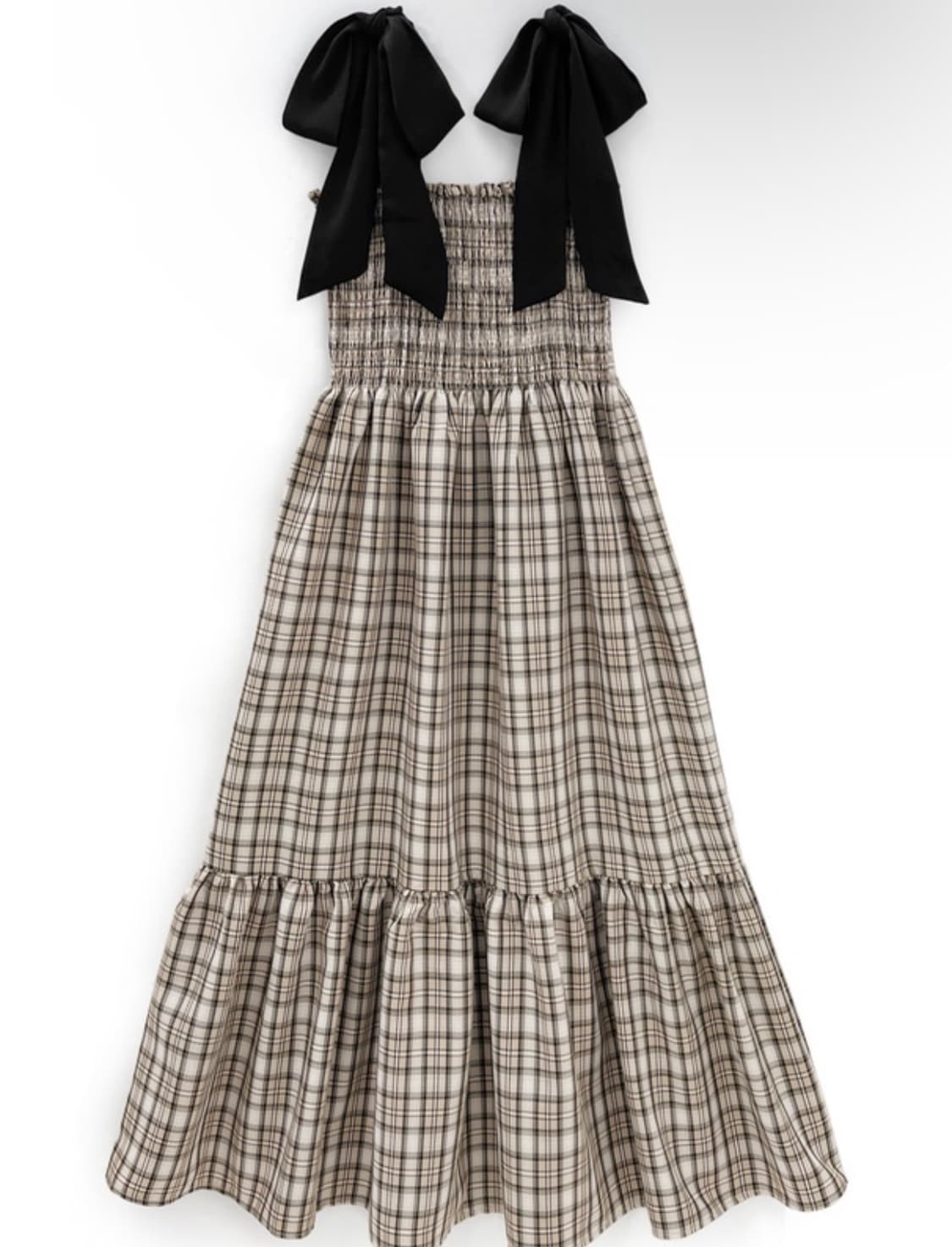 급처| 단종상품 GRL  체크 베이지 원피스 상품이미지1