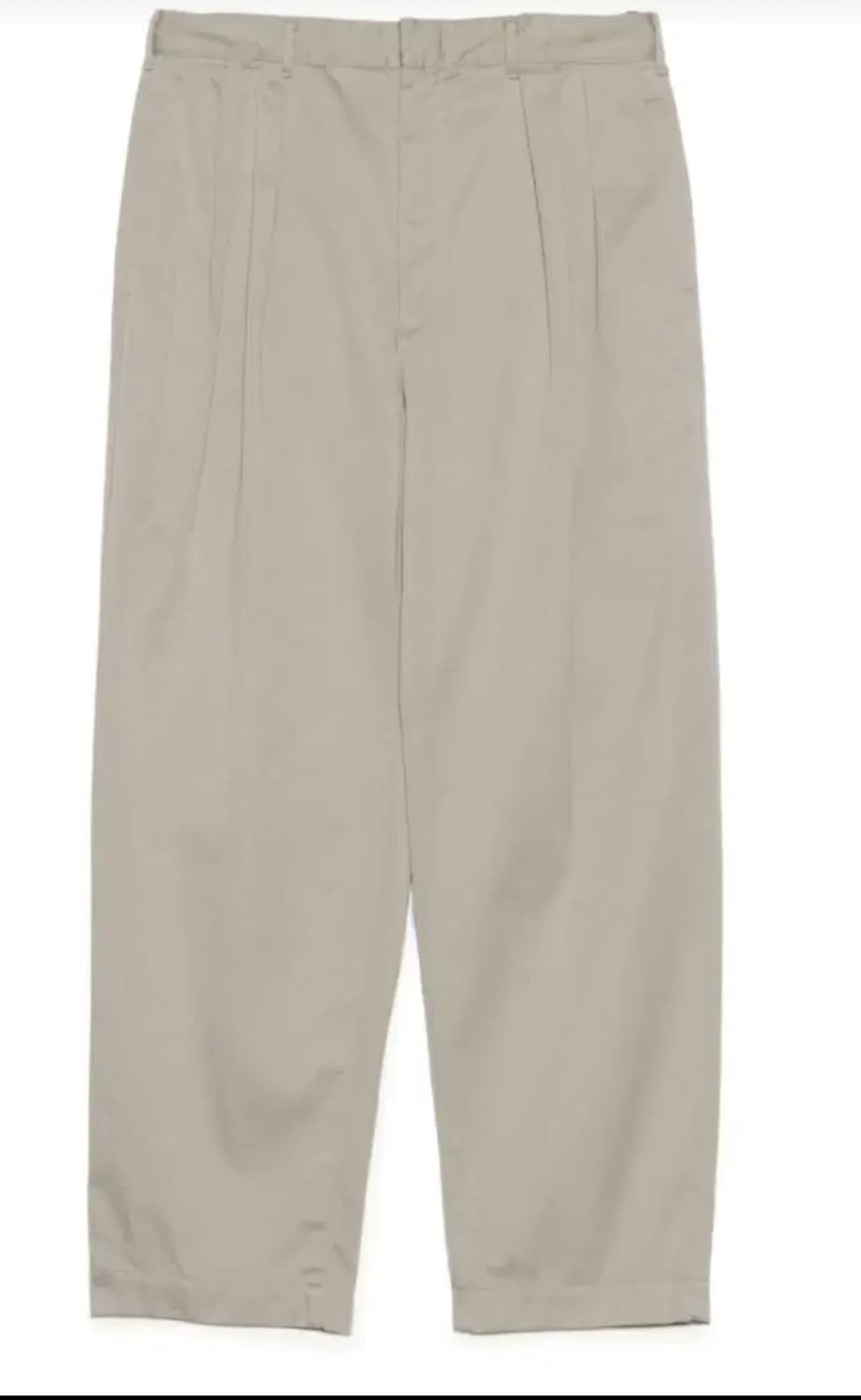 [36] 나나미카 26ss 더블 플리츠 치노 팬츠 라이트 그레이 새상품 상품이미지1