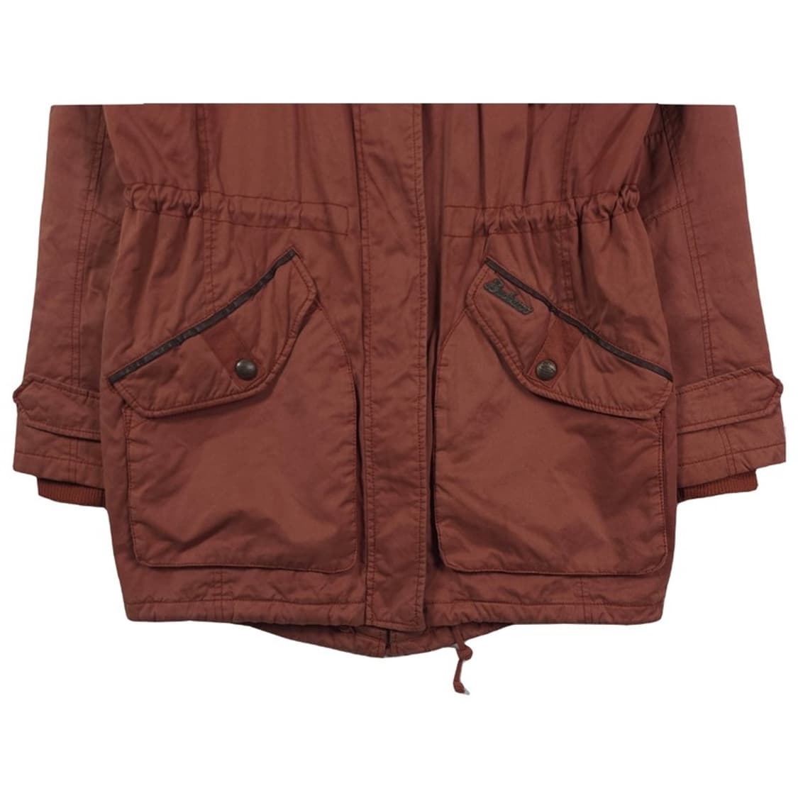 버커루 빈티지 버건디 후드 사파리 야상 S 상품이미지4