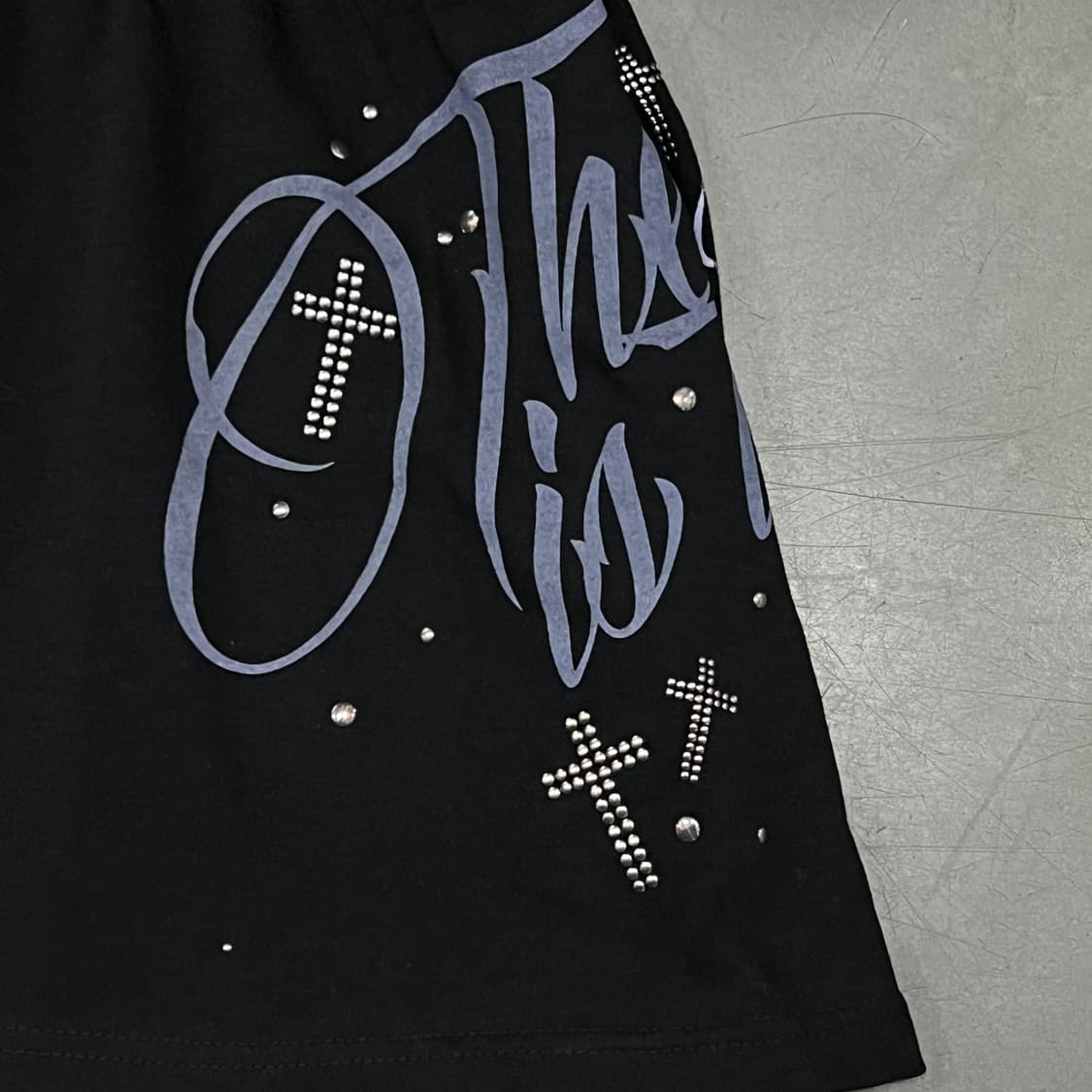  빈티지 펑크 큐빅 레터링 반팔티 y16308 상품이미지5