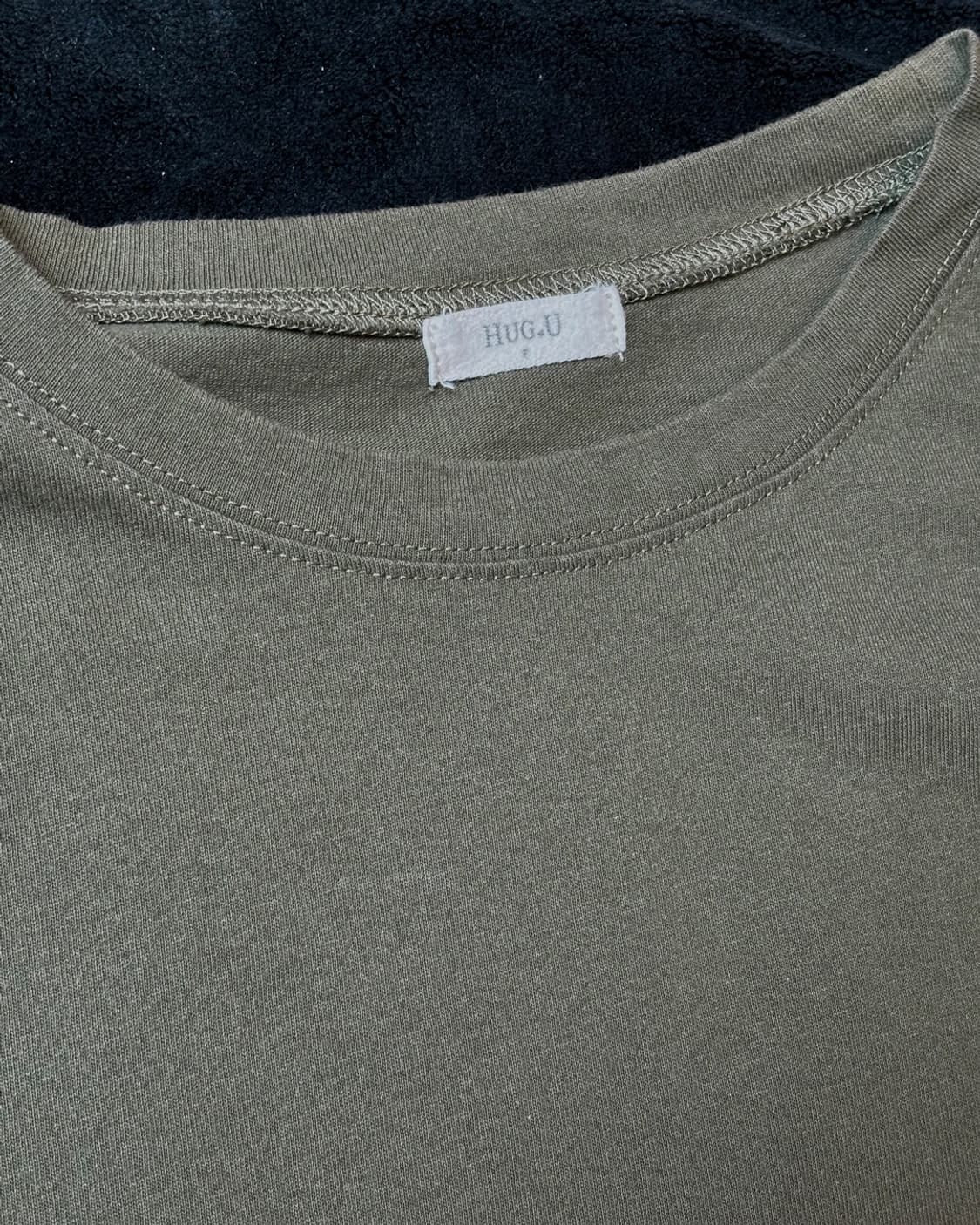 일본빈티지 HUG.U 카키 긴팔티셔츠 상품이미지2