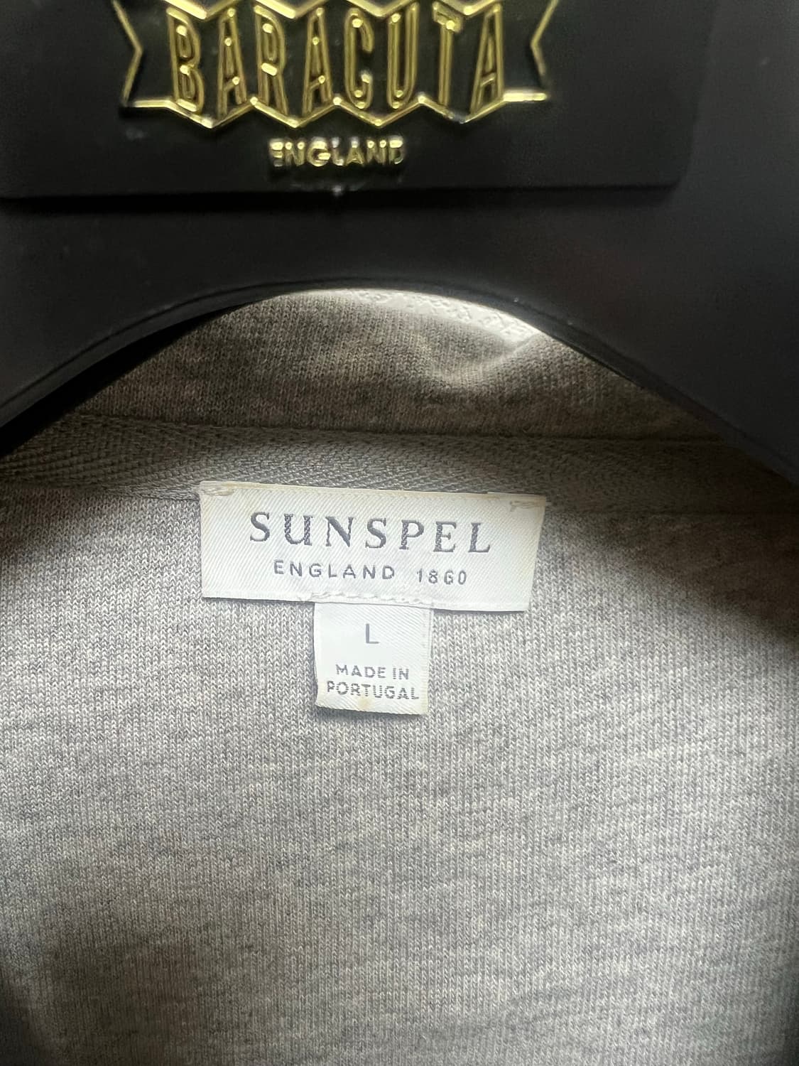 Sunspel 썬스펠 그레이 타월링 트레이닝 후드 집업&쇼츠 셋업 판매 상품이미지3