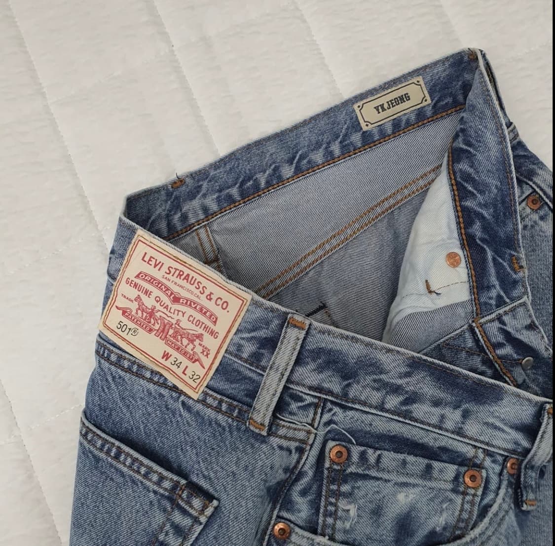 리바이스 501 프리미엄 데님 정윤기 34/32 상품이미지3