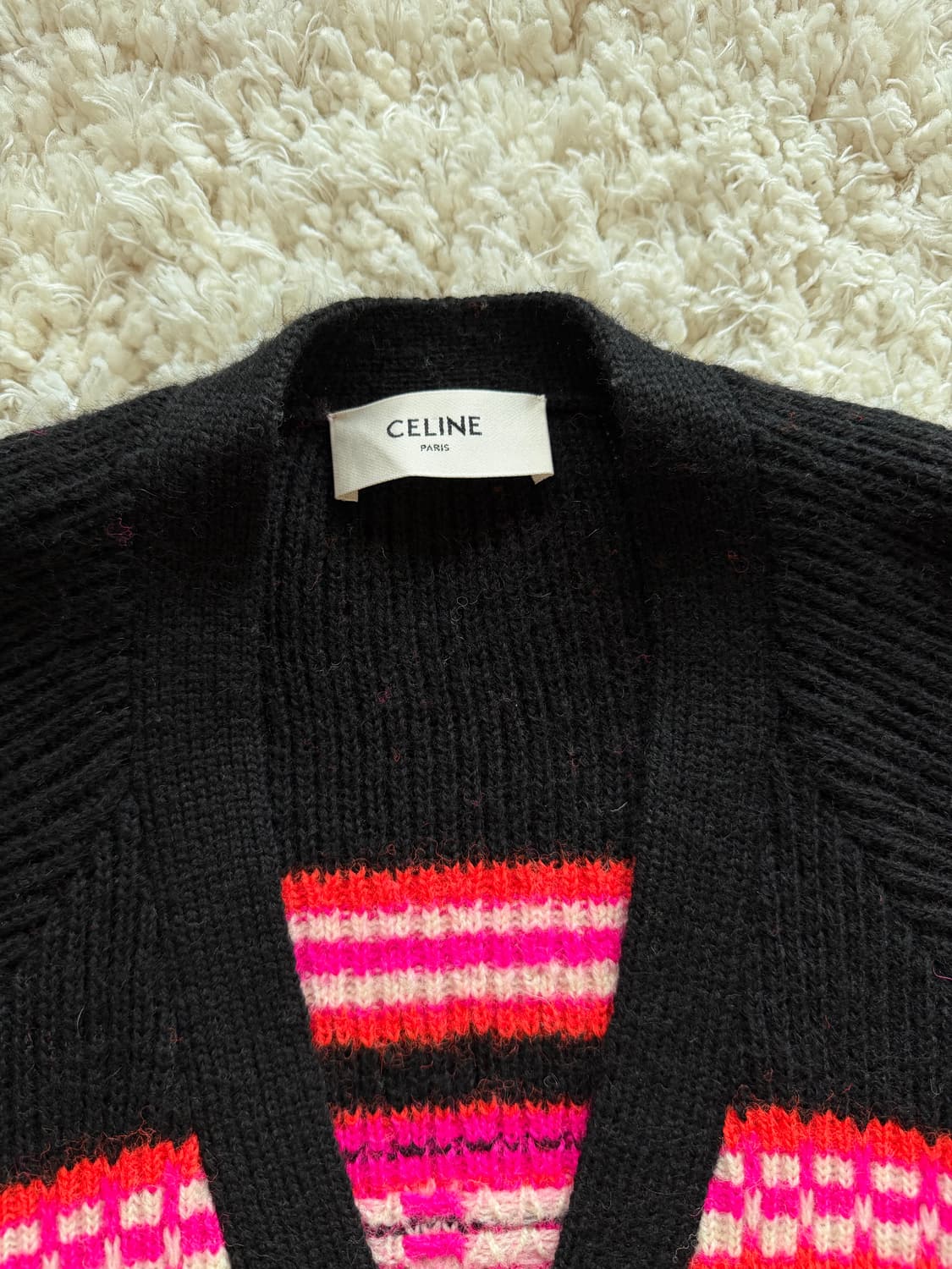 셀린 멀티컬러 로고 가디건 L 셀린느 상품이미지2