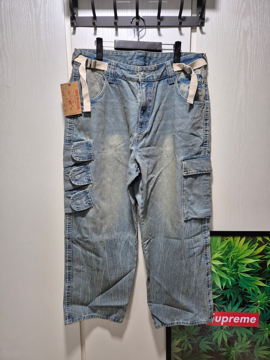 (타임세일)(새상품)트루릴리젼 워싱 데님 카고XL 상품이미지1