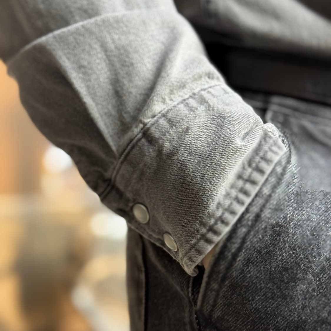 리바이스 흑청 데님 웨스턴 셔츠 M 상품이미지9