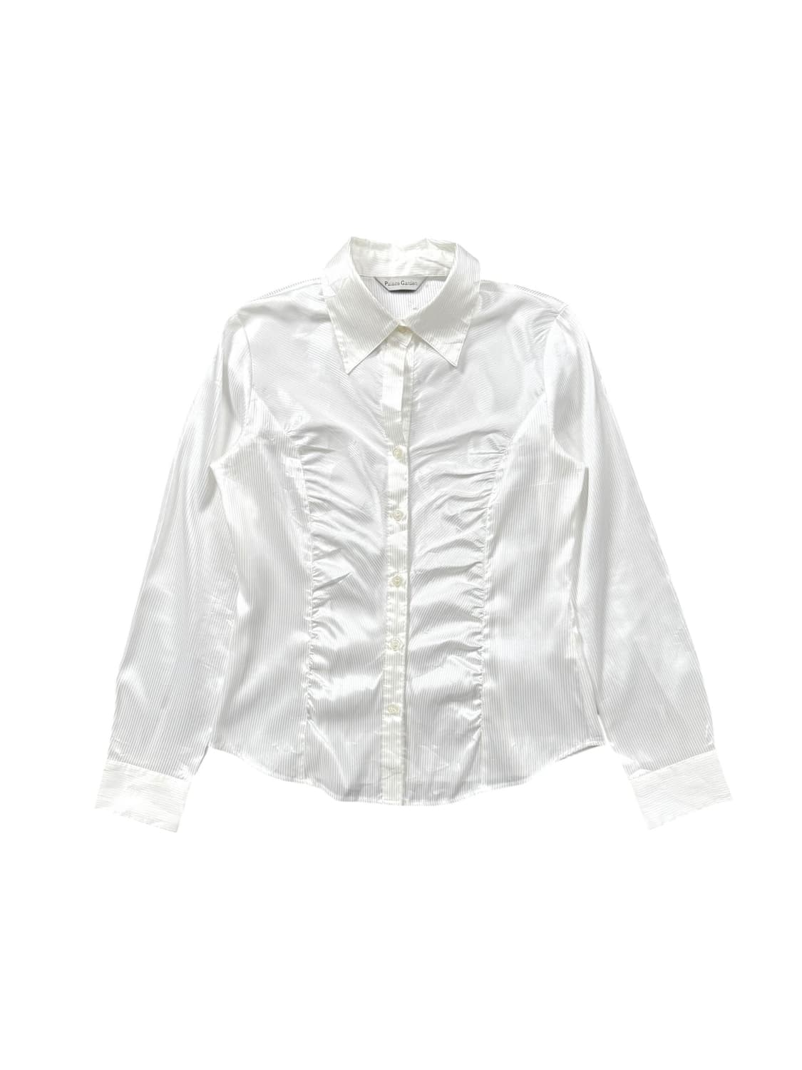 vintage ruched satin stripe shirt  상품이미지3