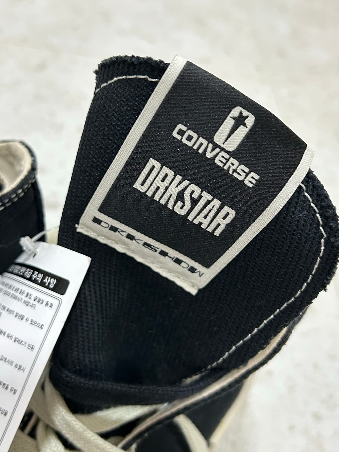 (새상품) 컨버스 릭오웬스 하이 다크스타 스니커즈  240(박스없음) 상품이미지2