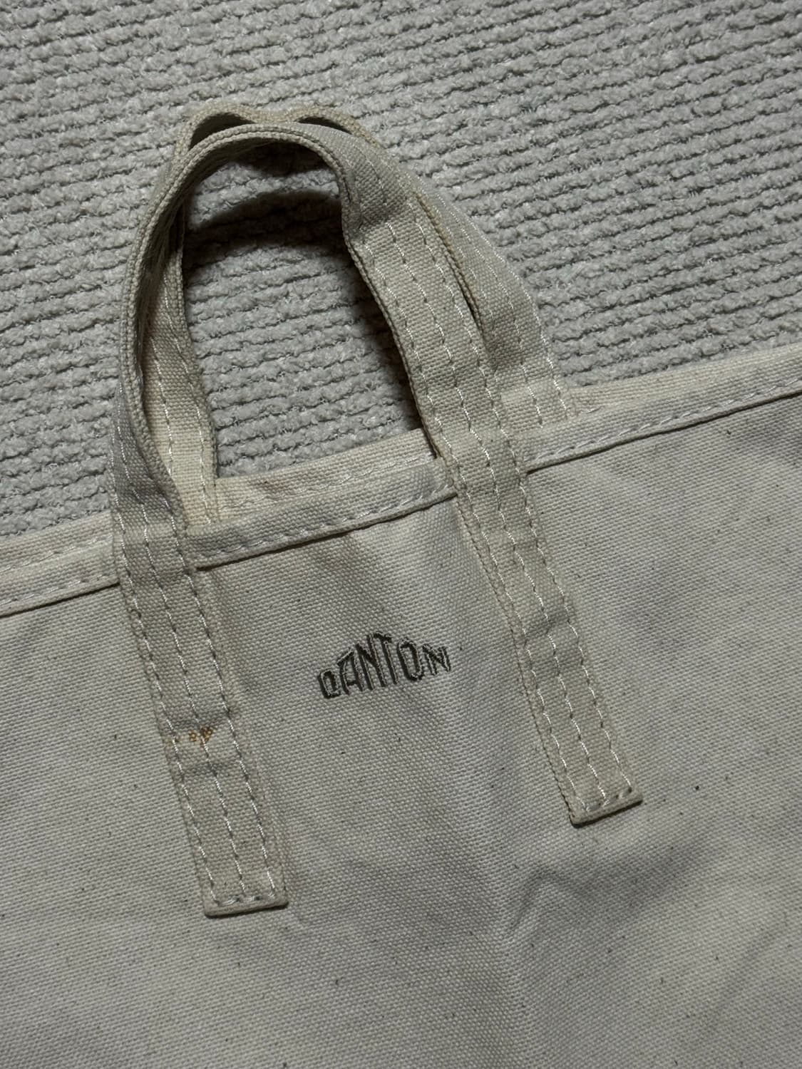 단톤 아이보리 캔버스 토트백 상품이미지1