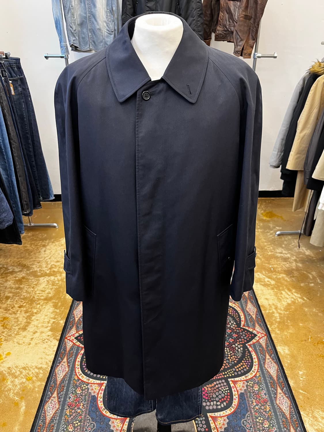 80's 버버리 발마칸 코트 다크네이비 상품이미지2