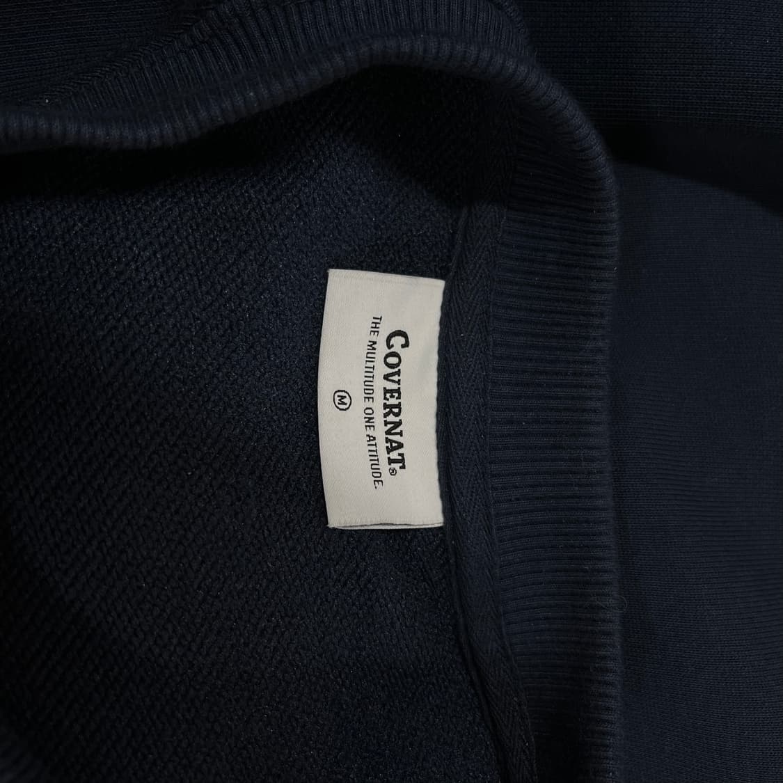 커버낫 C 로고 긴팔 맨투맨 네이비 오버핏 M 상품이미지5
