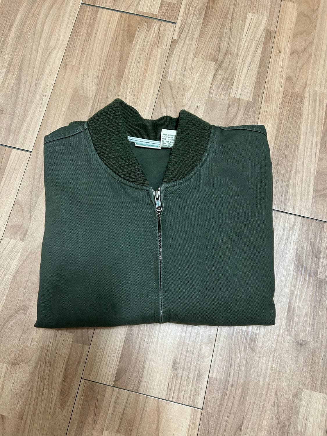 빈티지 엘엘빈 봄버 블루종 자켓 올리브 상품이미지1