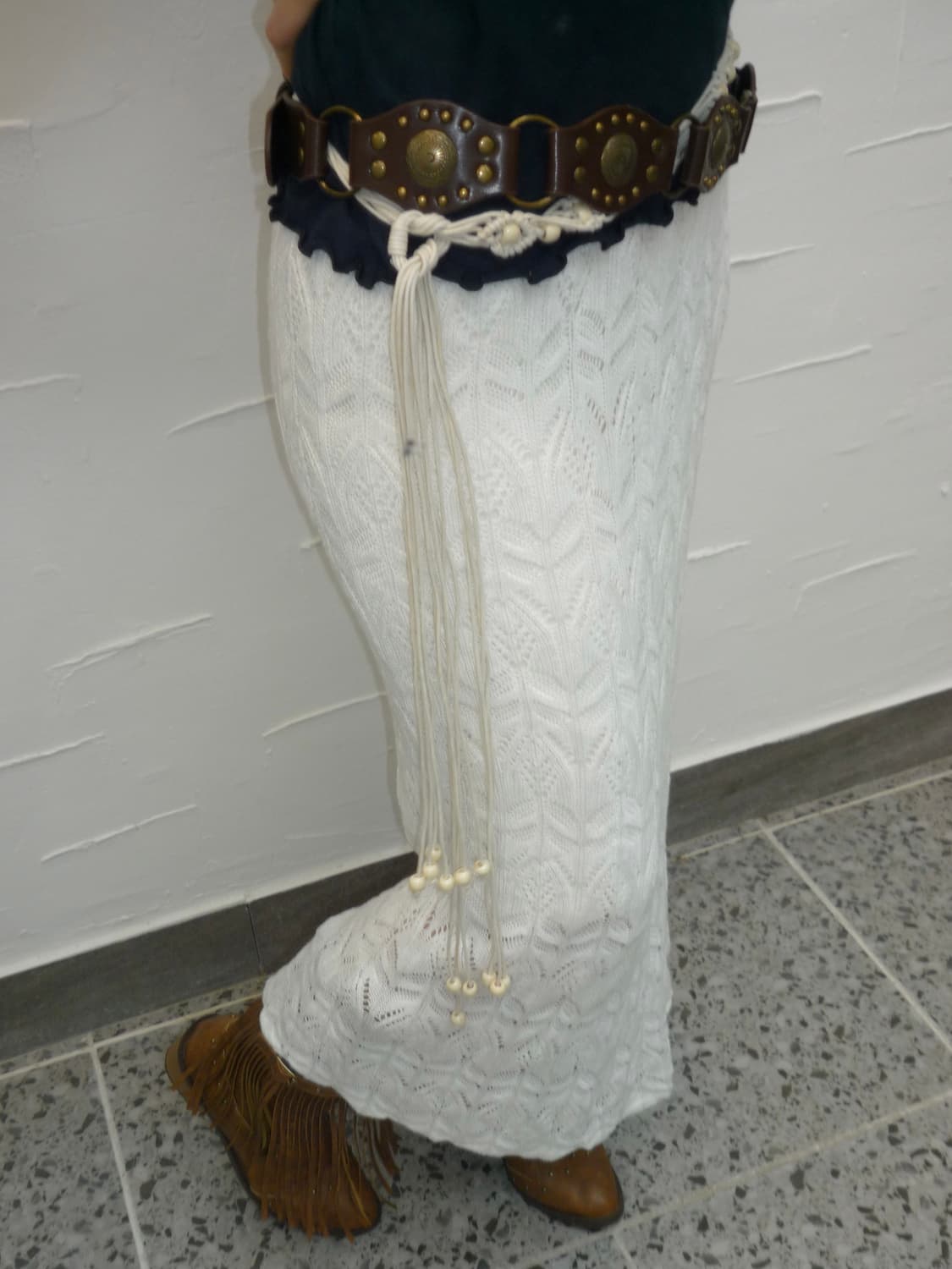 white kintting long skirt 상품이미지2