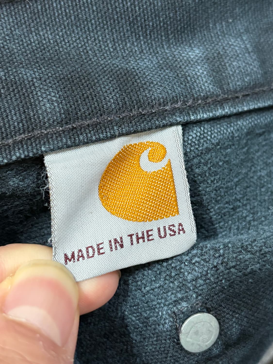 칼하트 b01 더블니 usa 블랙 faded 상품이미지8