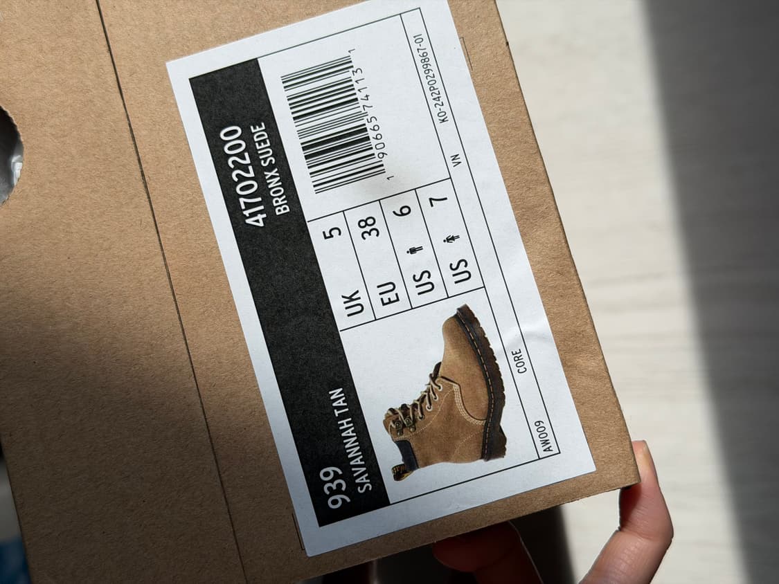 닥터마틴 939 부츠 7175586 사바나 탄 브롱스 스웨이드 240mm 상품이미지10