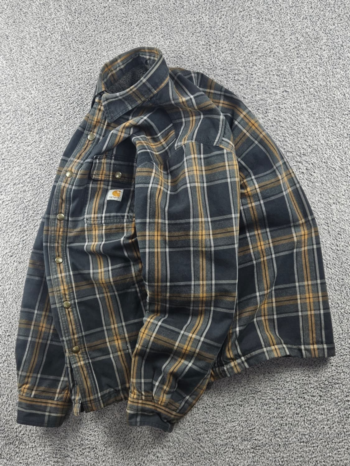 칼하트 쉐르파 라인드 체크 셔츠 워크 자켓 ( L ) / 10703 상품이미지3
