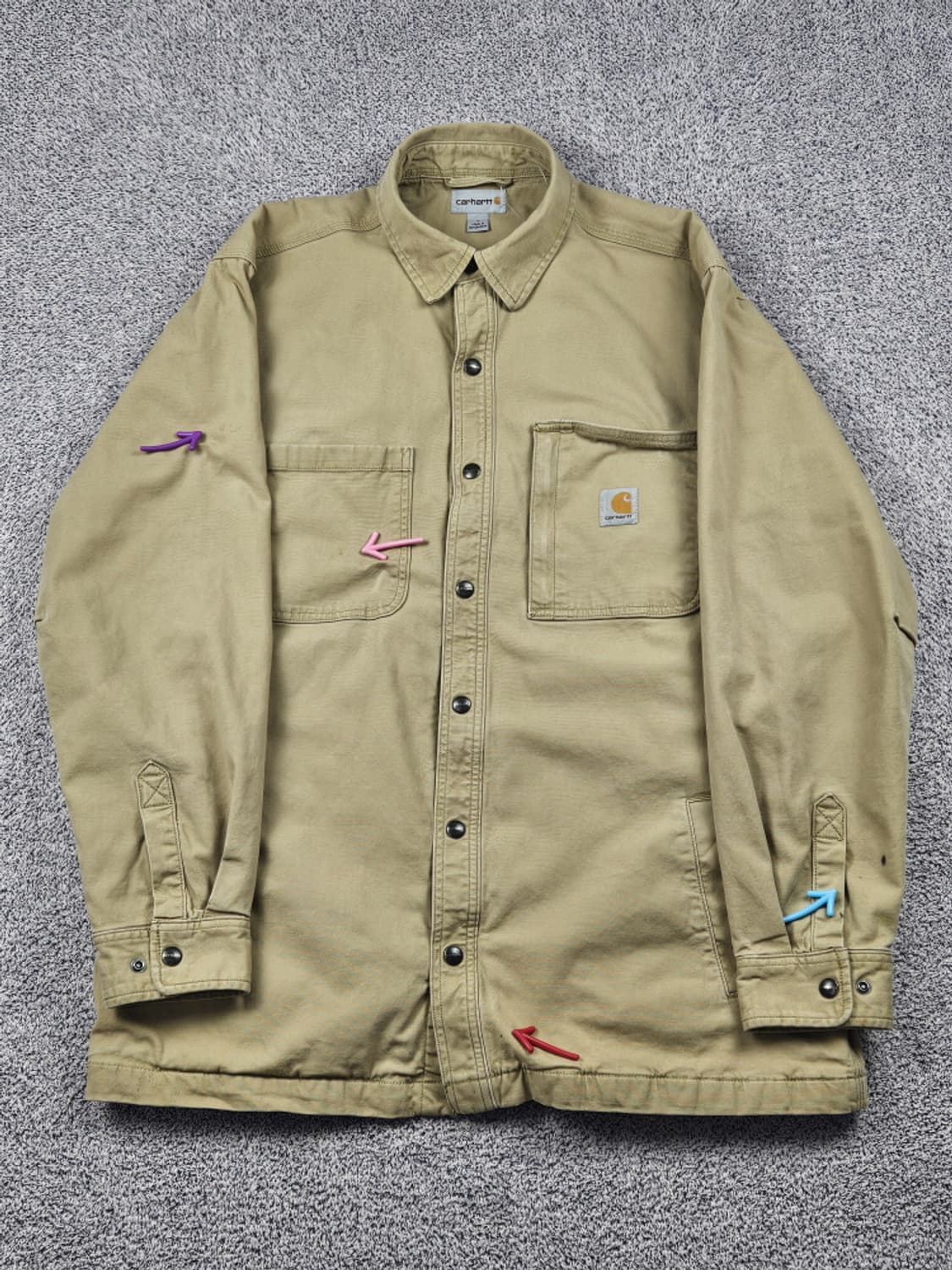 칼하트 헤비 플란넬 안감 워크 셔츠 자켓 ( L ) / 10275 상품이미지3