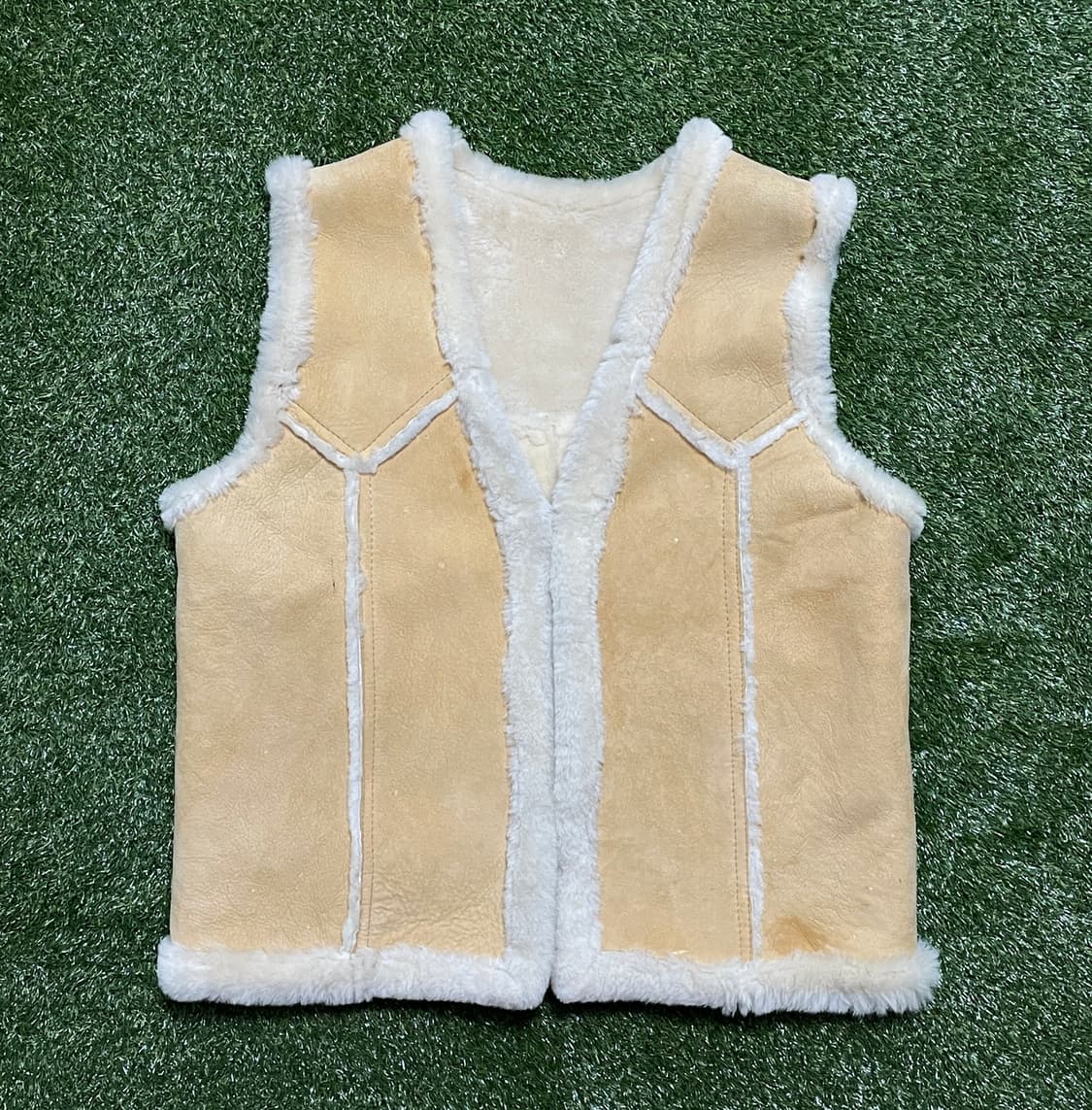 빈티지 양가죽 리버서블 양모 베스트 상품이미지1
