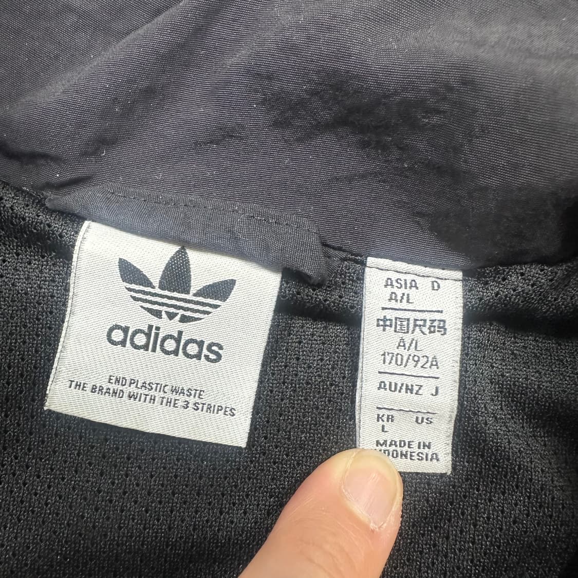 ✨ (세트) 아디다스 락업 트레포일 블랙 트랙 바람막이 셋업 (상L 하S 상품이미지4