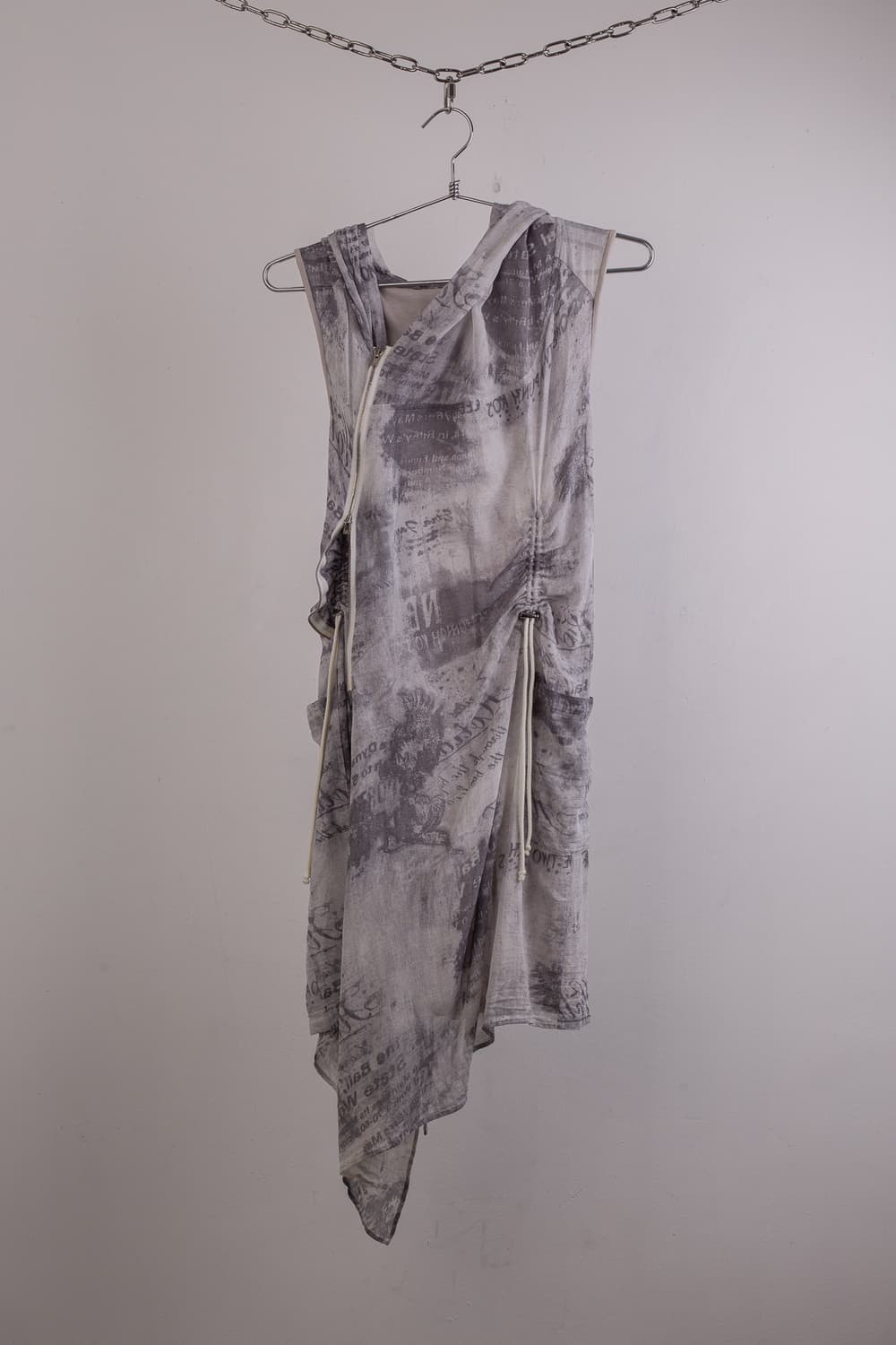 BAJRA ASYMMETRIC DRAPE ZIP UP VEST 상품이미지7