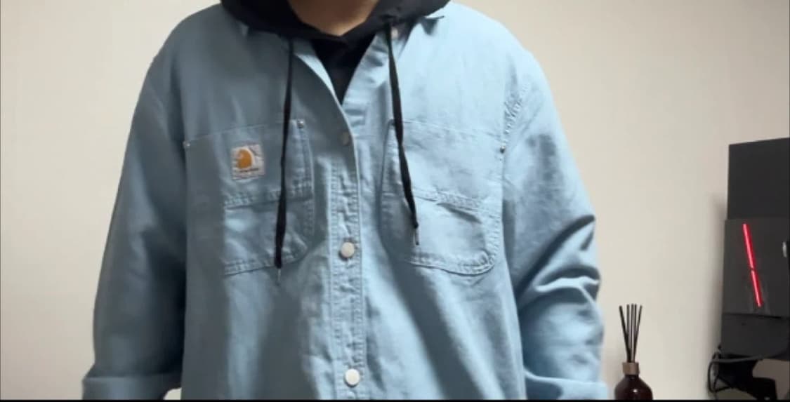 칼하트 하늘색 셔츠 상품이미지2