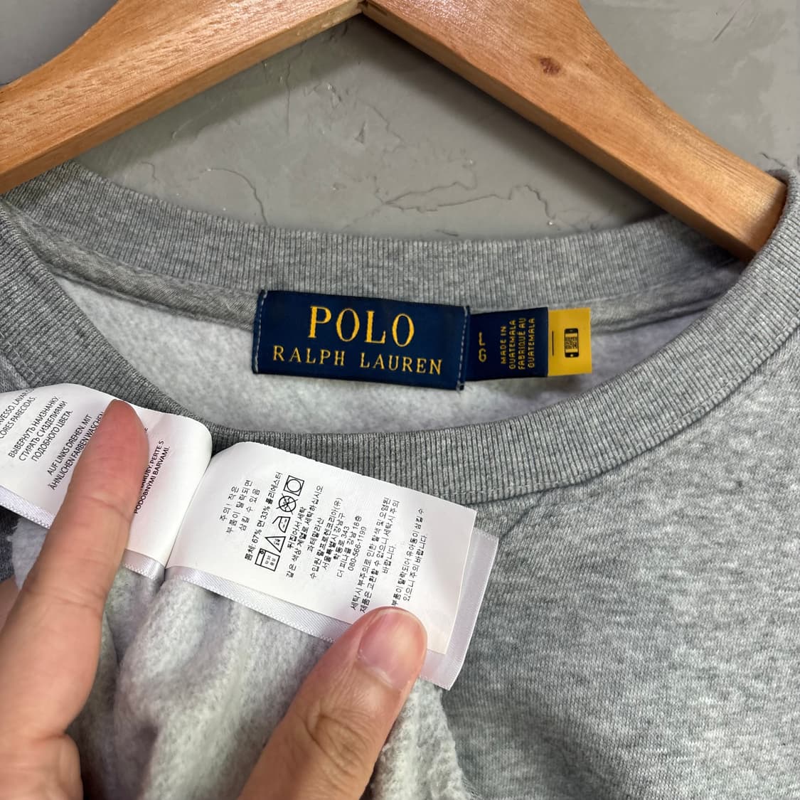 폴로 랄프로렌 베어 맨투맨 그레이 상품이미지4