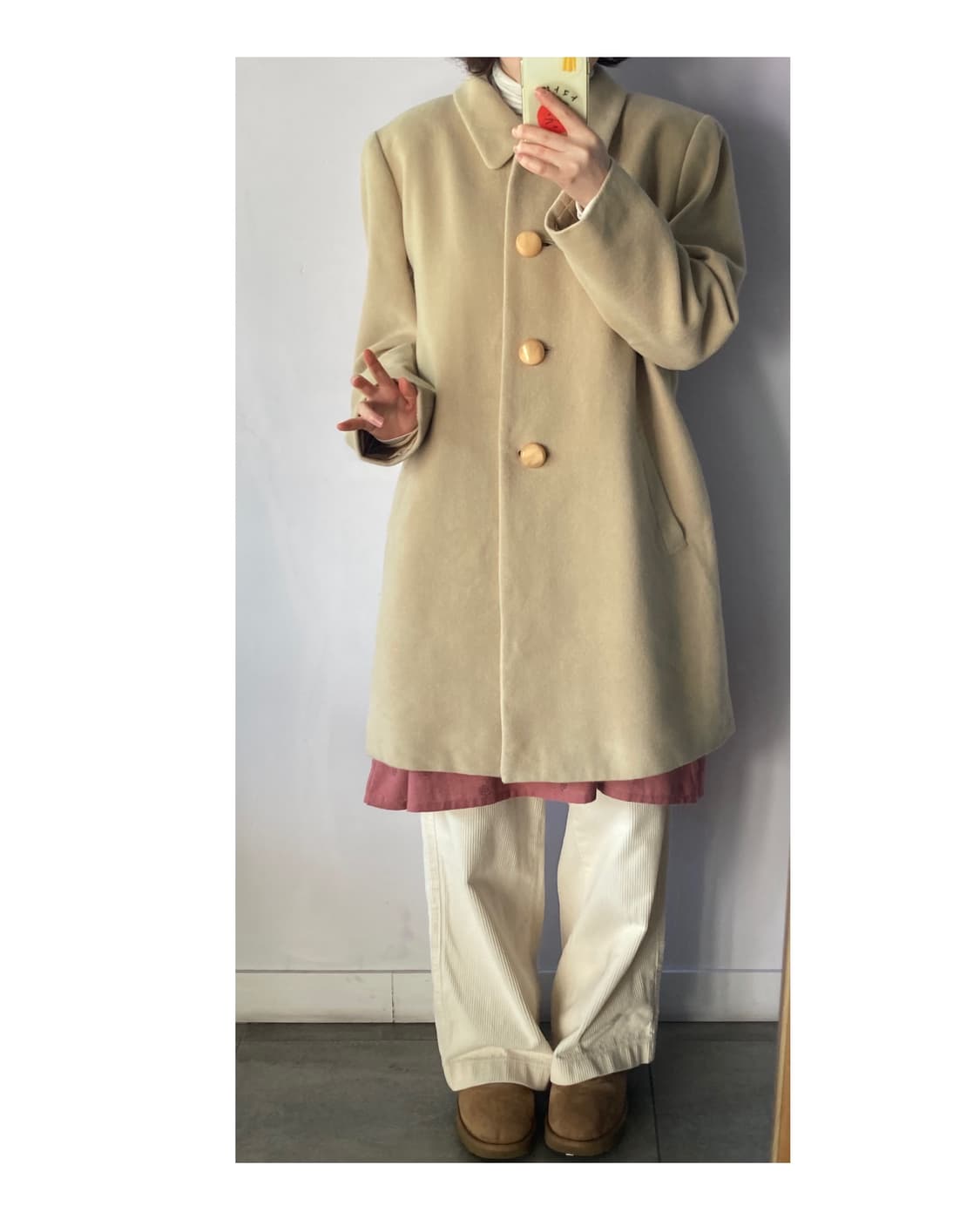 일본빈티지) 앙고라100 울 코트 / made in Japan 상품이미지3