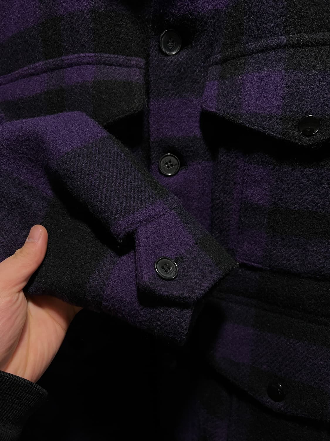 [M]JPN 빈티지 퍼플 타탄체크 울 헌팅 크루저 자켓 상품이미지5