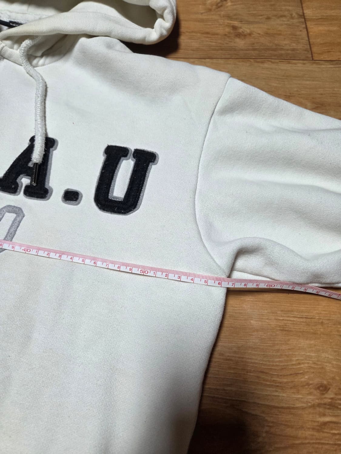 후아유 화이트 후드집업 상품이미지4