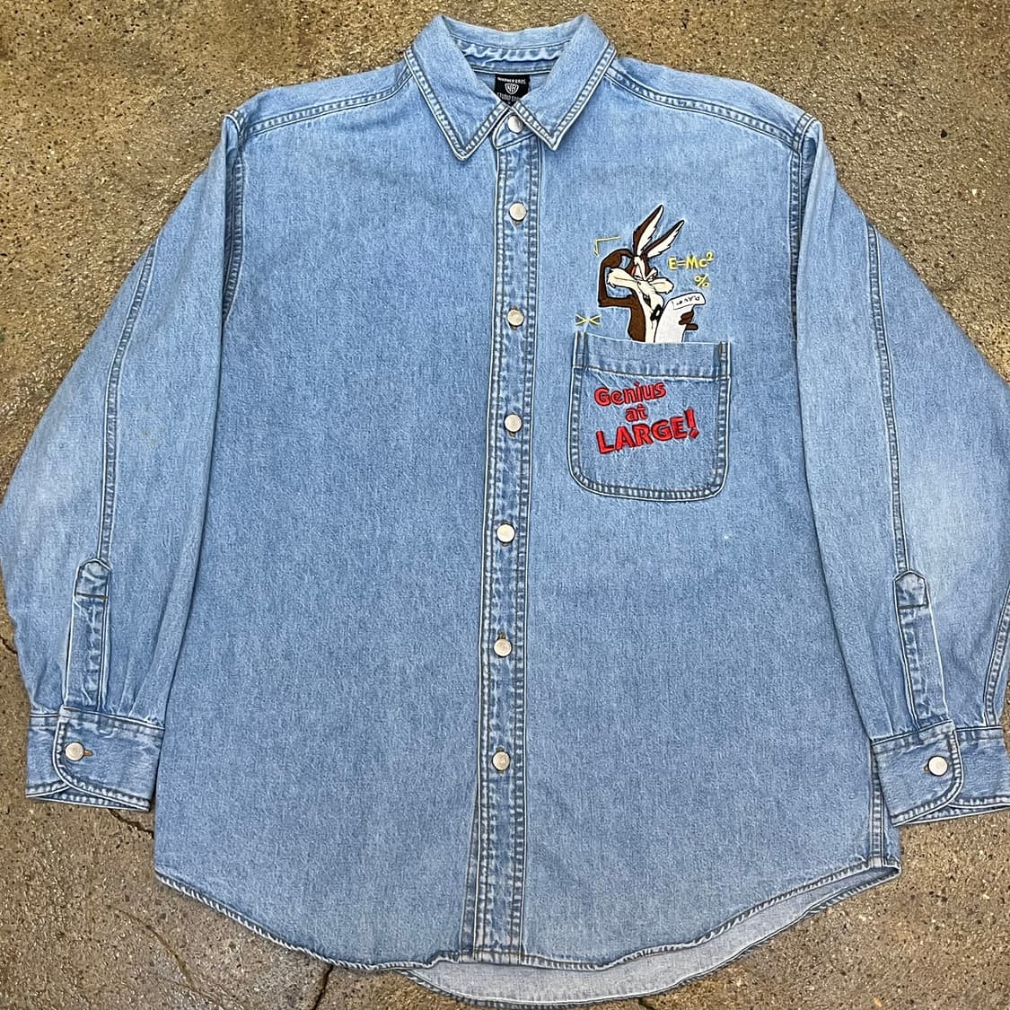 미국 빈티지 루니툰 워너브라더스  데님 셔츠 상품이미지1