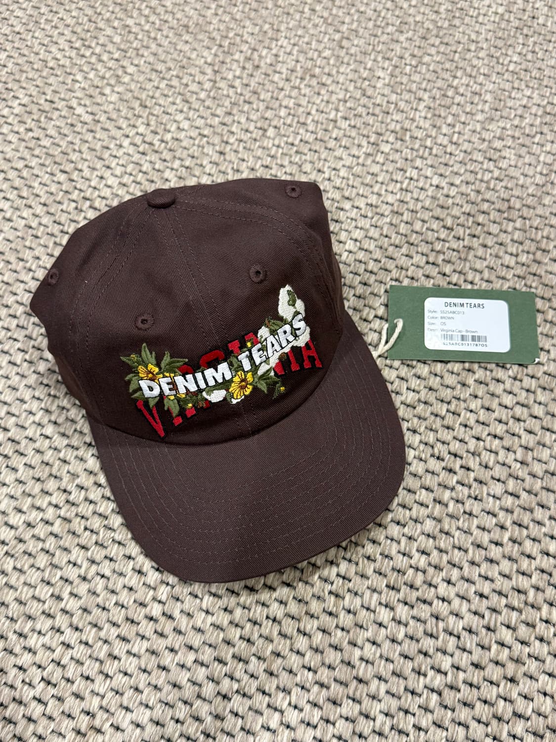 denim tears virginia cap brown 신품급 상품이미지1