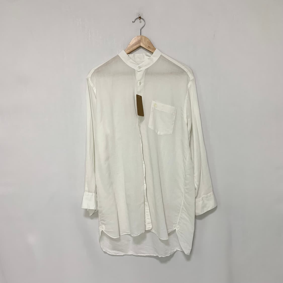 버버리 런던 T.K. 아이보리 노카라 차이나카라 베이직 남성 셔츠 상품이미지1