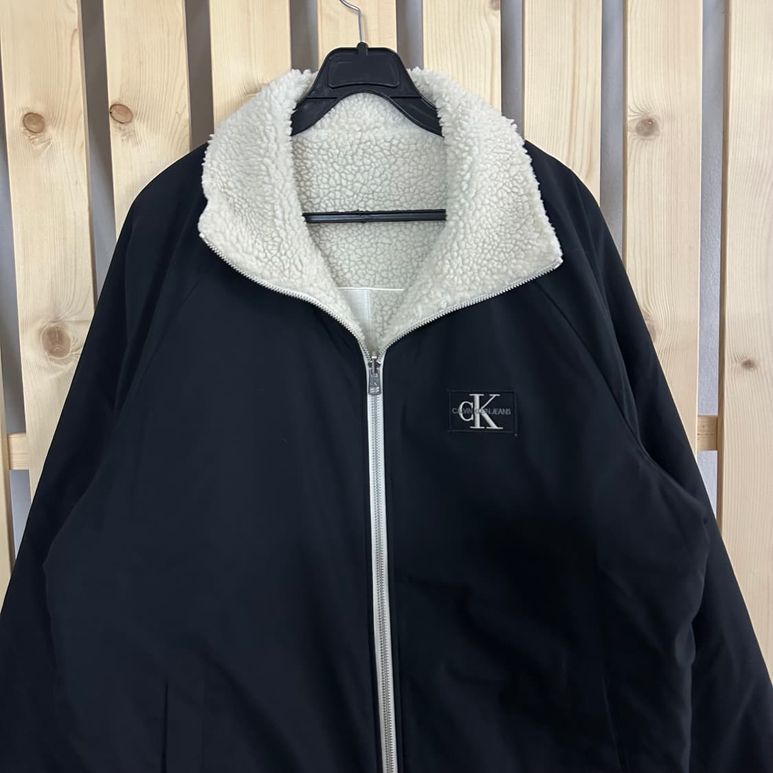 (L) 캘빈클라인 리버시블 양털 플리스 자켓 양면 상품이미지6