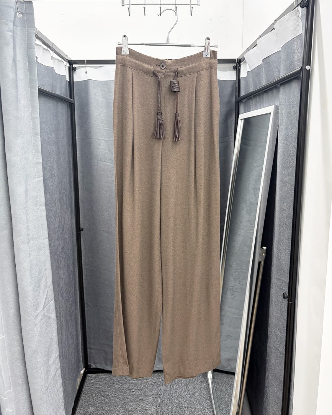 제니 테슬 트리밍 와이드 트라우저 상품이미지1