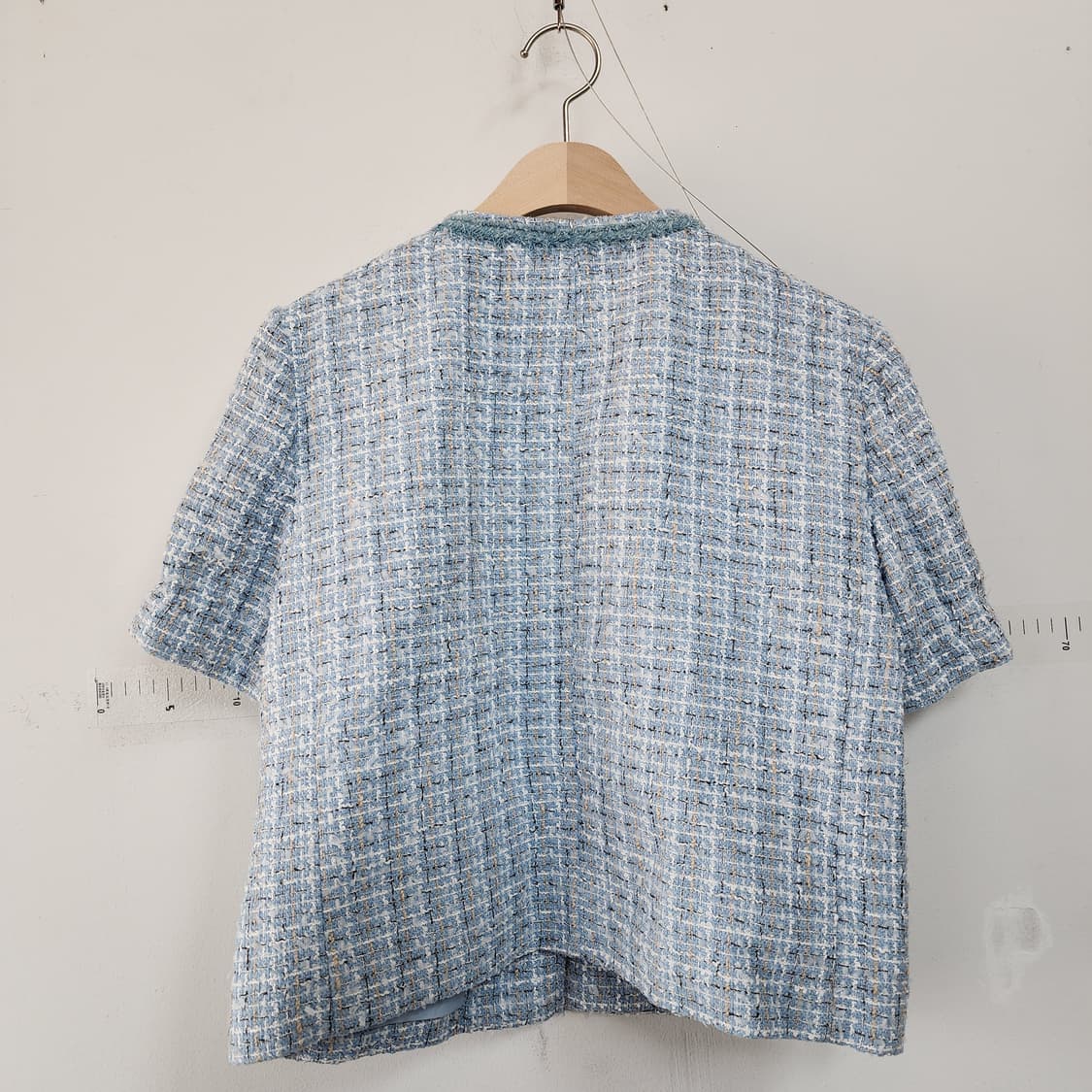 게스 트위드 반팔 자켓 블루 상품이미지4