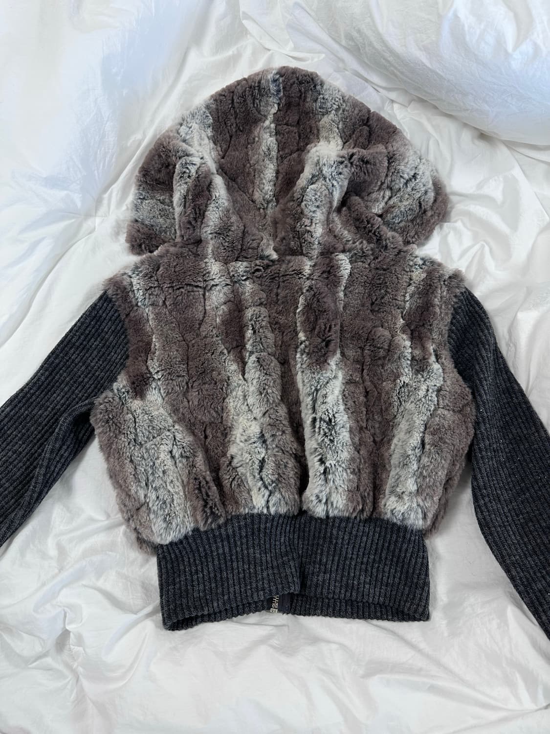 빈티지 레이어드 퍼 조끼 자켓 상품이미지3