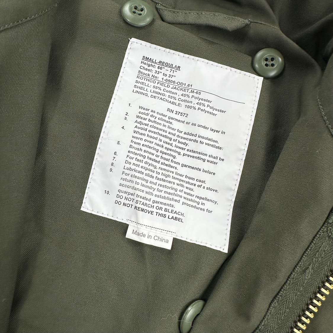 Rothco M-65 필드자켓 상품이미지5