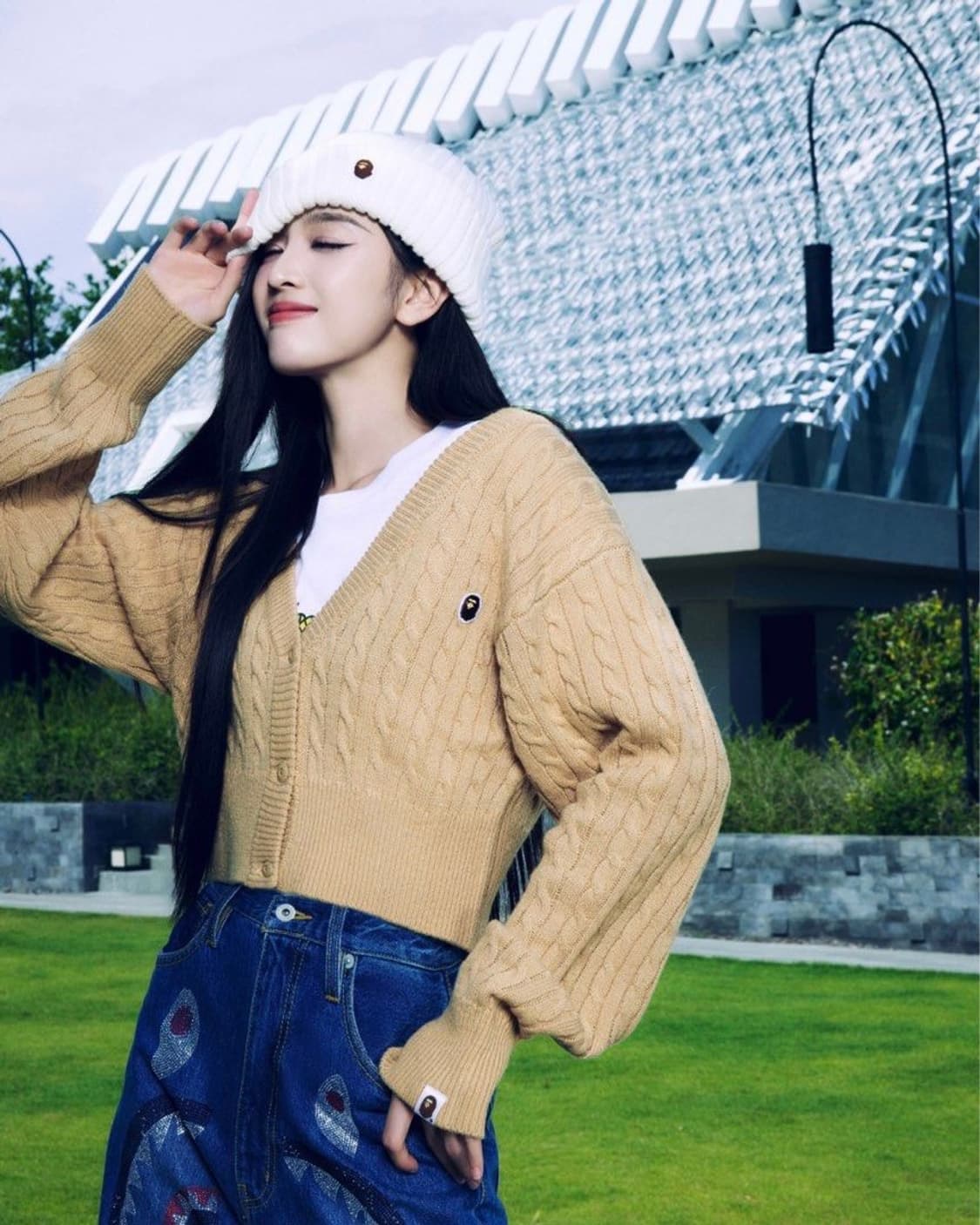 베이프 A BATHING APE Cable Cropped Cardigan 상품이미지6