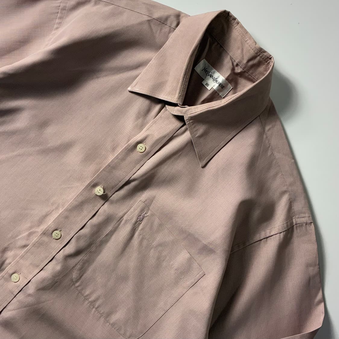 Yves Saint Laurent  입생로랑 자수 핑크 셔츠  상품이미지3