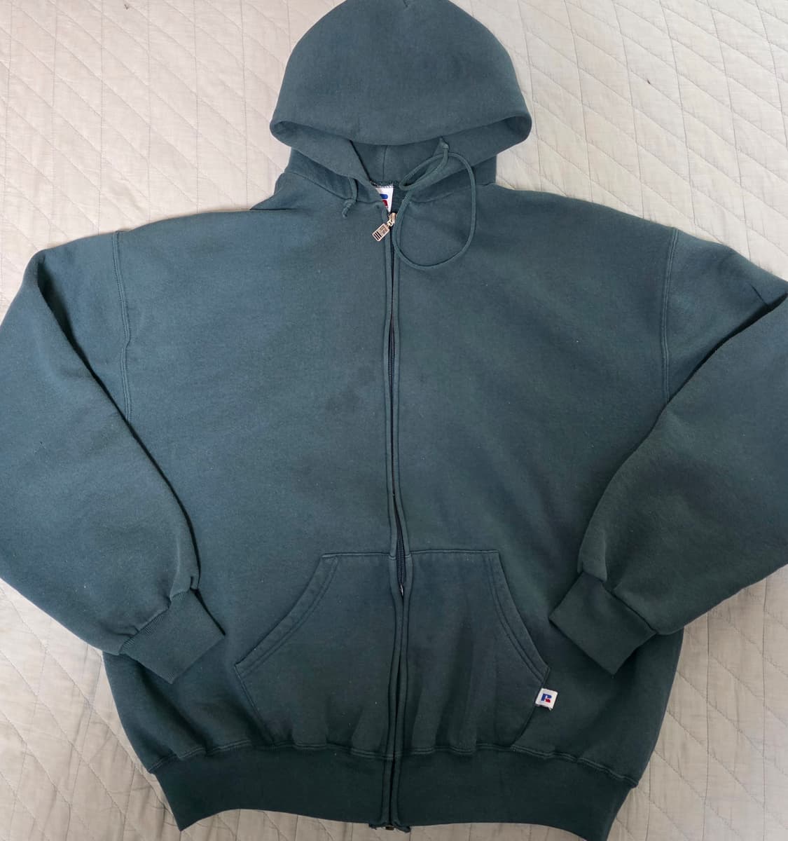 [XL] 90s 빈티지 러셀 애슬레틱 딥그린 후드집업 상품이미지1