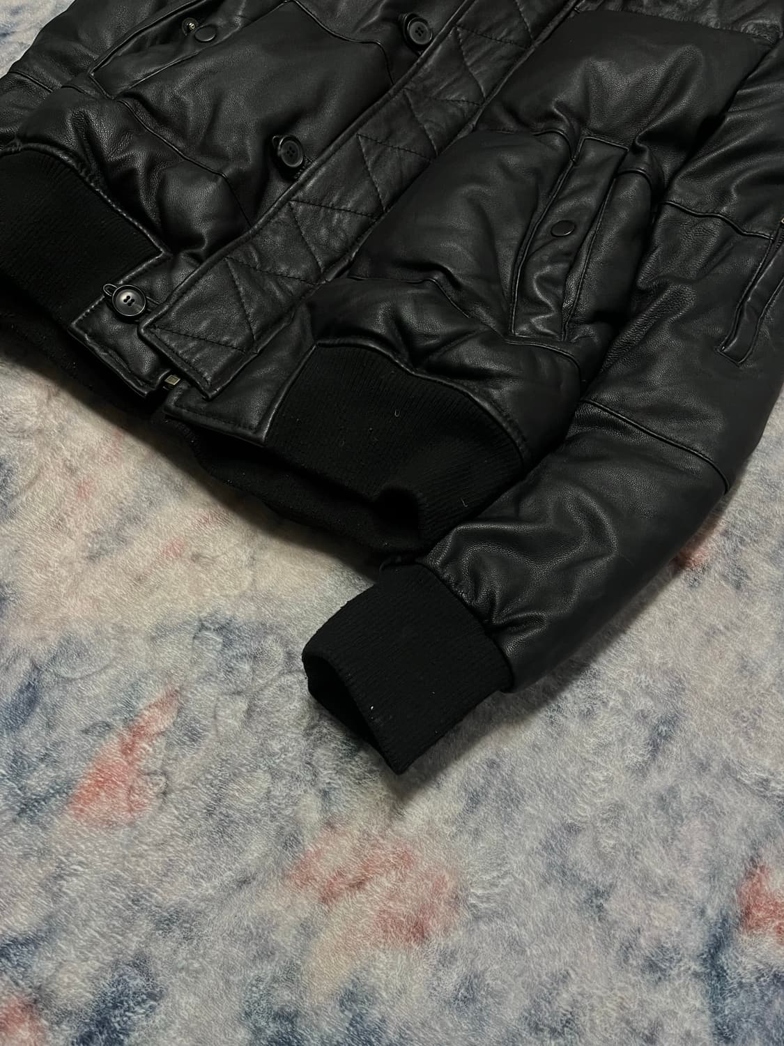 Unknown trimming fur leather hood down j 상품이미지5