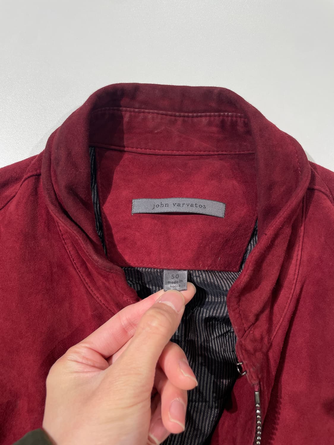 존 바바토스 딥 레드 유틸리티 투 웨이 스웨이드 자켓 상품이미지7