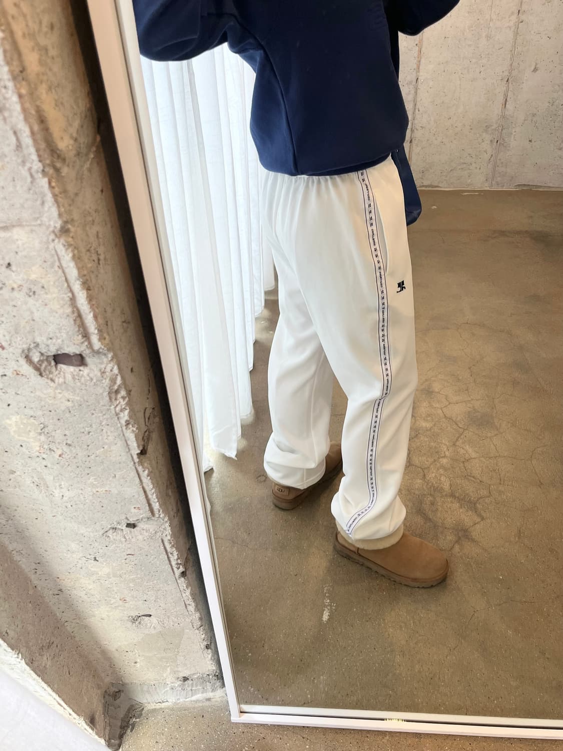 COURREGES 꾸레쥬 로고 팬츠 아이보리 M 상품이미지5