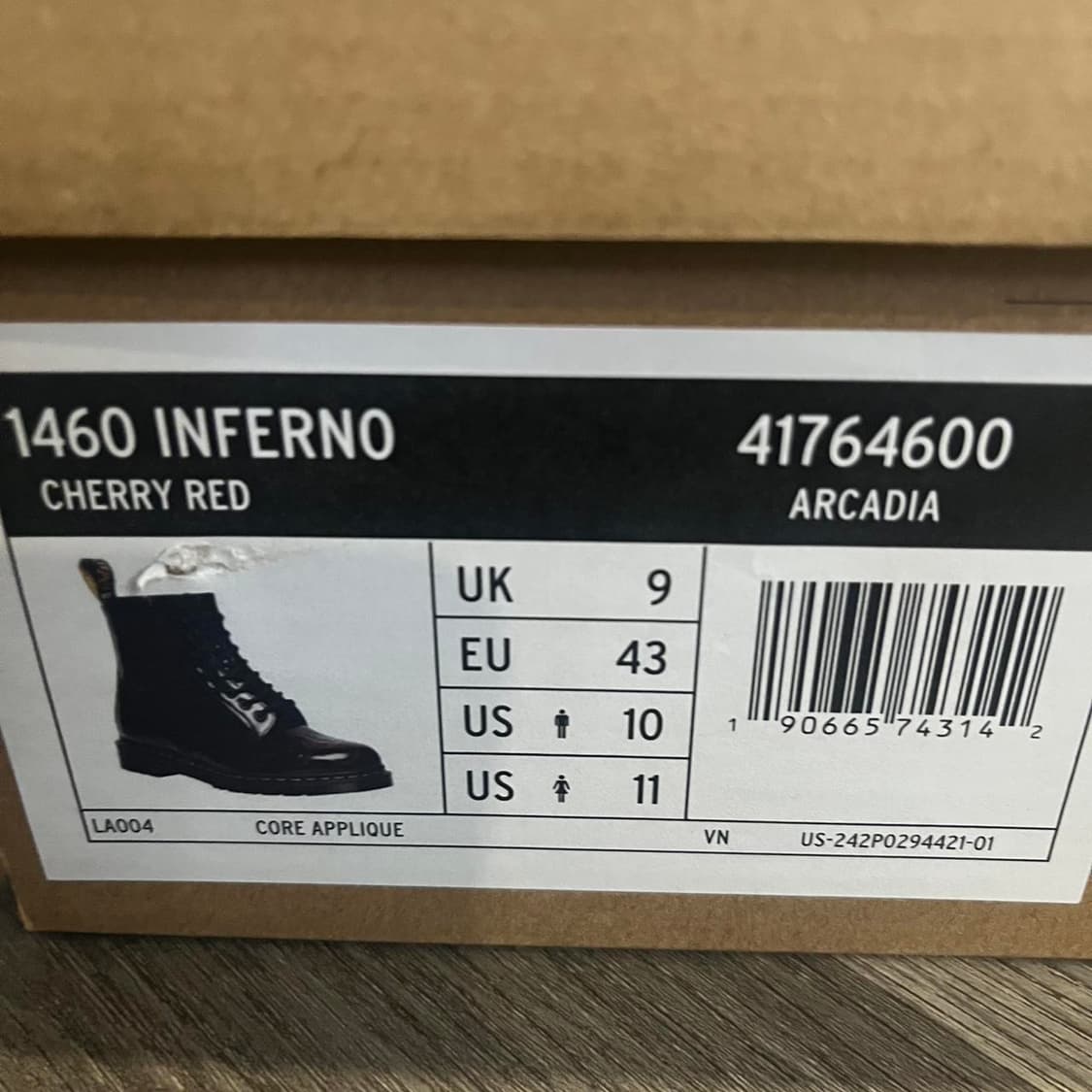 닥터마틴 1460 인페르노 8홀 부츠 체리 레드 280 상품이미지2